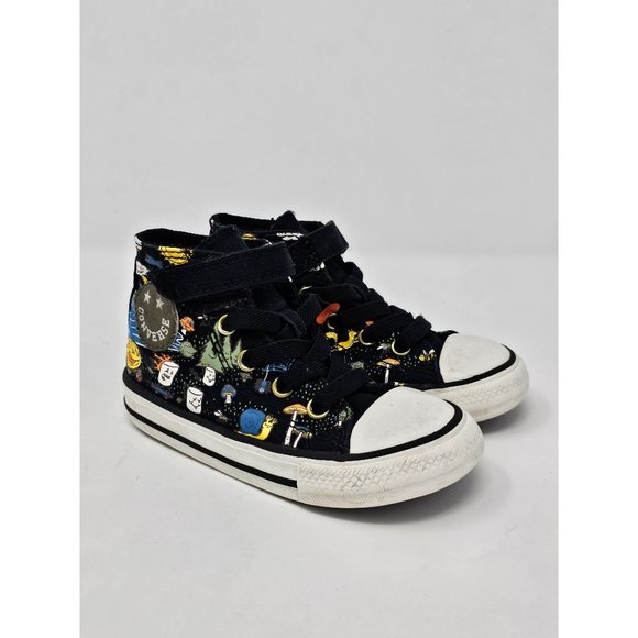 Converse Kids' Chuck Taylor All Star Canvas High Top Sneaker, Black Camp, Kids 7 - Picture 1 of 8